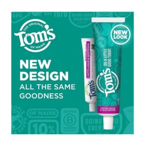 Tom's of Maine Antiplaque and Whitening Fluoride-Free Toothpaste, Peppermint, 5.5 Ounce, Pack of 2 - Image 2