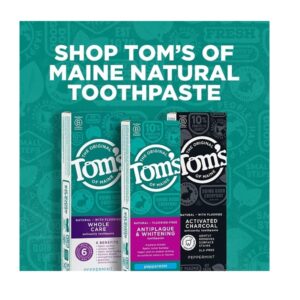 Tom's of Maine Antiplaque and Whitening Fluoride-Free Toothpaste, Peppermint, 5.5 Ounce, Pack of 2 - Image 8