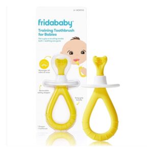 Training Toothbrush for Babies with Soft Silicone Bristles by Frida Baby - Image 1