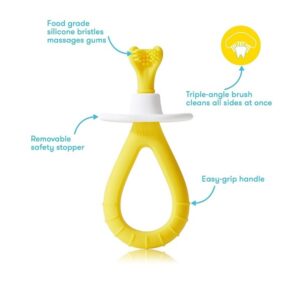 Training Toothbrush for Babies with Soft Silicone Bristles by Frida Baby - Image 2