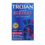 Trojan Double Ecstasy Lubricated Condoms - 10 Count - Image 2