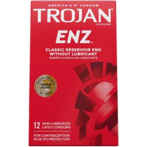 Trojan ENZ Non-Lubricated Condoms, 12 Count - Image 6