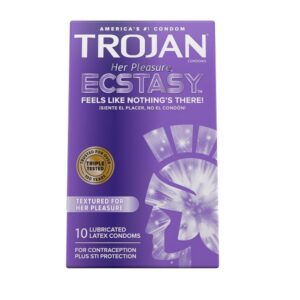 Trojan Her Pleasure Ecstasy Ultrasmooth Lubricant,10-count - Image 1
