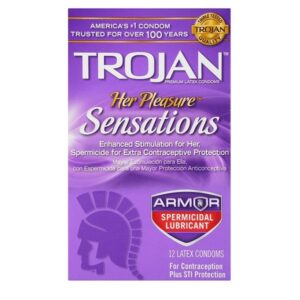 Trojan Her Pleasure Sensations Spermicidal Condoms, 12 Count - Image 6
