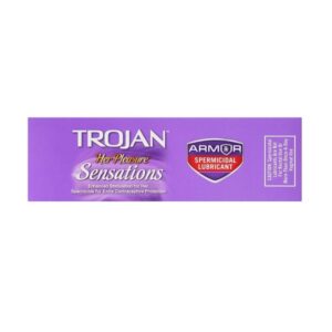 Trojan Her Pleasure Sensations Spermicidal Condoms, 12 Count - Image 10