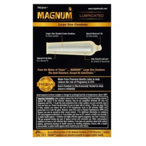 Trojan Magnum Lubricated Condoms, Large, 12-Count - Image 2