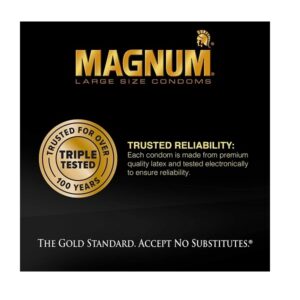 Trojan Magnum Lubricated Condoms, Large, 12-Count - Image 4