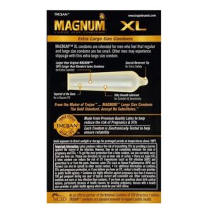 Trojan Magnum Xl Lubricated Condoms, 12 Count - Image 2