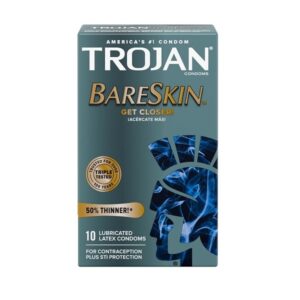 Trojan Sensitivity Bareskin Lubricated Latex Condoms - 10-Count - Image 1