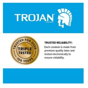 Trojan Sensitivity Bareskin Lubricated Latex Condoms - 10-Count - Image 2