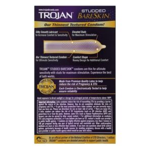 Trojan Studded Bareskin 10 Pack Condoms - Image 2