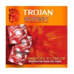 Trojan Ultra Ribbed Ecstasy Lubricated Condoms, 10 count - Image 2