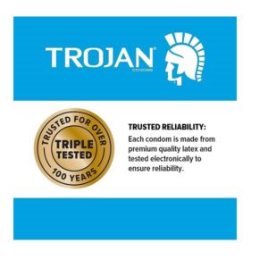 Trojan Ultra Ribbed Ecstasy Lubricated Condoms, 10 count - Image 3