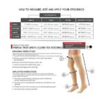 Truform 8848, Compression Stockings, Thigh High, Closed toe, Silicone Dot Top, 30-40 mmHg, Black, Large - Image 2