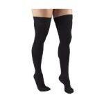 Truform 8848, Compression Stockings, Thigh High, Closed toe, Silicone Dot Top, 30-40 mmHg, Black, Large - Image 3