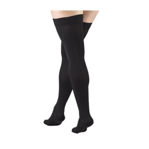 Truform 8848, Compression Stockings, Thigh High, Closed toe, Silicone Dot Top, 30-40 mmHg, Black, Large - Image 4