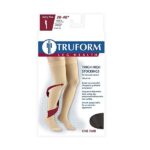 Truform 8848, Compression Stockings, Thigh High, Closed toe, Silicone Dot Top, 30-40 mmHg, Black, Large - Image 5