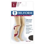 Truform Firm Stay-Up Top Thigh High Compression Stocking, Black, Extra Large, 30-40 mmhg, 0.35 Pound - Image 5