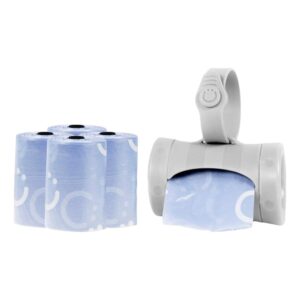 Ubbi On The Go Gray Bag Dispenser and Waste Disposal Bags Refill, Lavender Scented, Baby Gift Set - Image 1