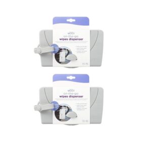 Ubbi On The Go Gray Wipe Holder Baby Gifts, Set of 2 - Image 1