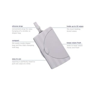 Ubbi On The Go Gray Wipe Holder Baby Gifts, Set of 2 - Image 3