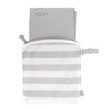Ubbi Portable Changing Mat with Gray and White Storage Bag, Gray