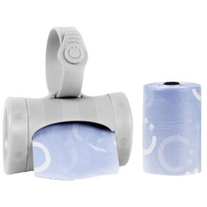 Ubbi Retractable On the Go Bag Dispenser for Travel, Diaper Bag Accessory Must Have for Newborn, Helpful Item, Baby Gift, Lavender Scented, Gray - Image 1