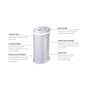 Ubbi Steel Odor Locking, No Special Bag Required, Money Saving, Modern Design, Registry Must-Have Diaper Pail, Blush Pink - Image 3