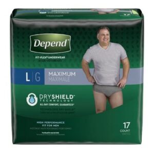 Underwear, Depend Max Absrb Men Lg (Units Per Pack: 17) - Image 1