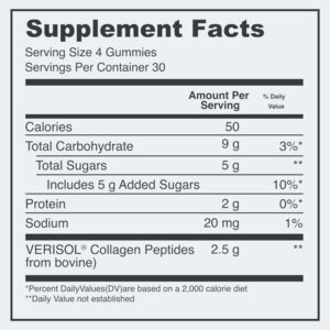 Vital Proteins Collagen Gummies, 2.5g of Clinically-Tested Collagen for Hair, Skin, Nails & Wrinkles, 120 ct, 30-Day Supply, Grape Flavor - Image 3