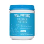 Vital Proteins Collagen Peptides unflavored powder 20 oz container with supplement facts and packaging