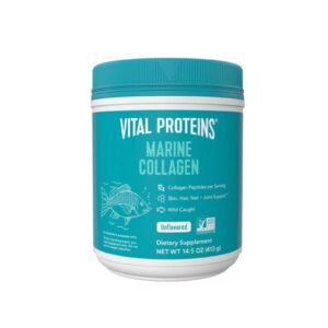 Vital Proteins Marine Collagen Peptides Powder Supplement for Skin Hair Nail Joint - Hydrolyzed Collagen - 12g per Serving - 14.5oz Canister - Image 1