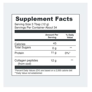 Vital Proteins Marine Collagen Peptides Powder Supplement for Skin Hair Nail Joint - Hydrolyzed Collagen - 12g per Serving - 14.5oz Canister - Image 2