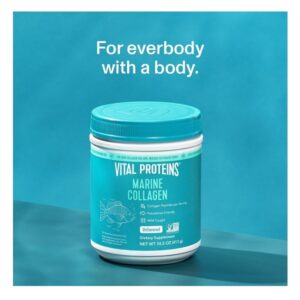 Vital Proteins Marine Collagen Peptides Powder Supplement for Skin Hair Nail Joint - Hydrolyzed Collagen - 12g per Serving - 14.5oz Canister - Image 6