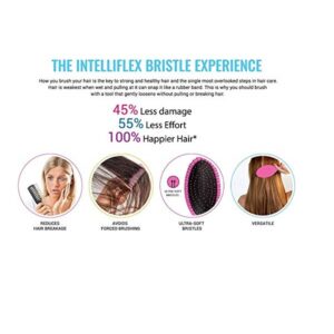 Wet Brush Disney Original Detangler Brush Princess Wholehearted - Jasmine, Dark Purple - All Hair Types - Ultra-Soft IntelliFlex Bristles Glide Through Tangles with Ease - Image 4