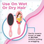 Wet Brush Original Detangler Brush - Belle, Ultimate Princess Celebration - All Hair Types - Ultra-Soft Bristles Glide Through Tangles with Ease - Pain-Free Comb for Men, Women, Boys & Girls - Image 3