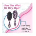 Wet Brush Original Detangler Safari Tiger Printed Hair Brush with UltraSoft IntelliFlex Bristles, Travel Detangling Hair Comb for All Hair Types (Yellow Black) - Image 3