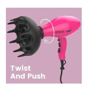 Xtava BlackOrchid Large Hair Diffuser Enhance and Define Curls and Waves Maximize Volume with 3D Multi-Prong Design and Advanced Airflow - Image 4