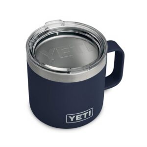 YETI Rambler 14 oz Stainless Steel Vacuum Insulated Mug with Lid, Navy - Image 1