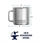 YETI Rambler 14 oz Stainless Steel Vacuum Insulated Mug with Lid, Navy - Image 2