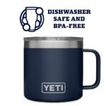 YETI Rambler 14 oz Stainless Steel Vacuum Insulated Mug with Lid, Navy - Image 4