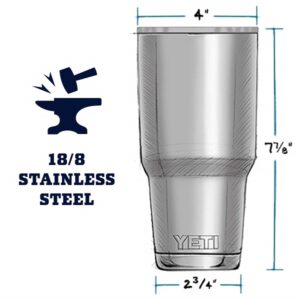 YETI Rambler 30 oz Stainless Steel Vacuum Insulated Tumbler w/ MagSlider Lid, Black - Image 2