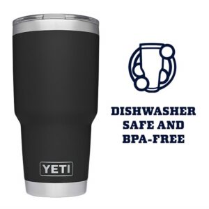 YETI Rambler 30 oz Stainless Steel Vacuum Insulated Tumbler w/ MagSlider Lid, Black - Image 4