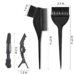 Yexixsr 5Pcs Professional Salon Hair Coloring Dyeing Kit, Hair Dye Color Brush and Bowl Set, Mixing Bowl, Angled Comb and Brush, Hair Clips - Image 2