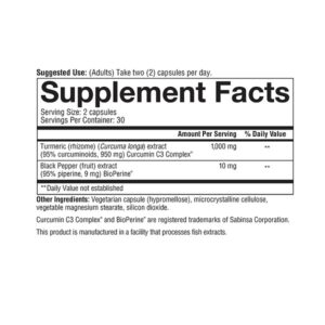 Youtheory, Turmeric, Extra Strength Formula, 1,000 mg, 60 Capsules YOU-00714 - Image 5