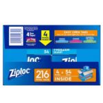 Ziploc Double Zipper Quart Freezer Bags, 216 Count - Image 2