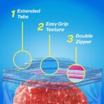 Ziploc Double Zipper Quart Freezer Bags, 216 Count - Image 3