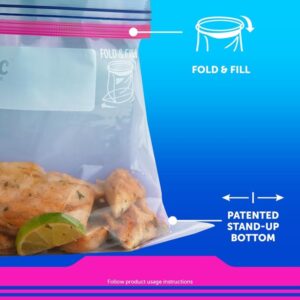 Ziploc Quart Food Storage Bags, Grip 'n Seal Technology for Easier Grip, Open, and Close, 100 Count - Image 2
