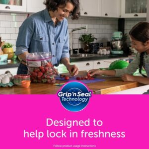 Ziploc Quart Food Storage Bags, Grip 'n Seal Technology for Easier Grip, Open, and Close, 100 Count - Image 5