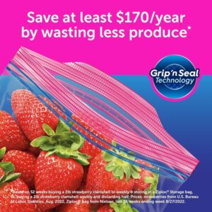 Ziploc Quart Food Storage Bags, Grip 'n Seal Technology for Easier Grip, Open, and Close, 100 Count - Image 7